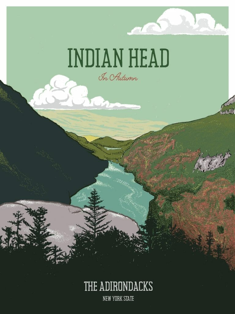 indian head adirondack illustration