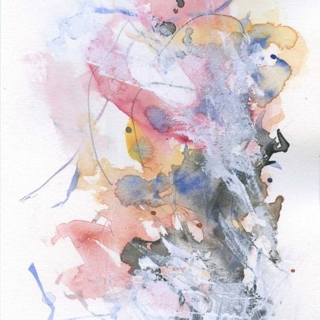 preoccupation abstract watercolor mixed media painting