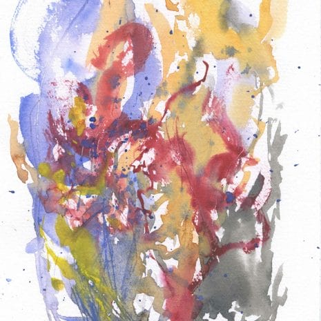 give and take abstract watercolor painting