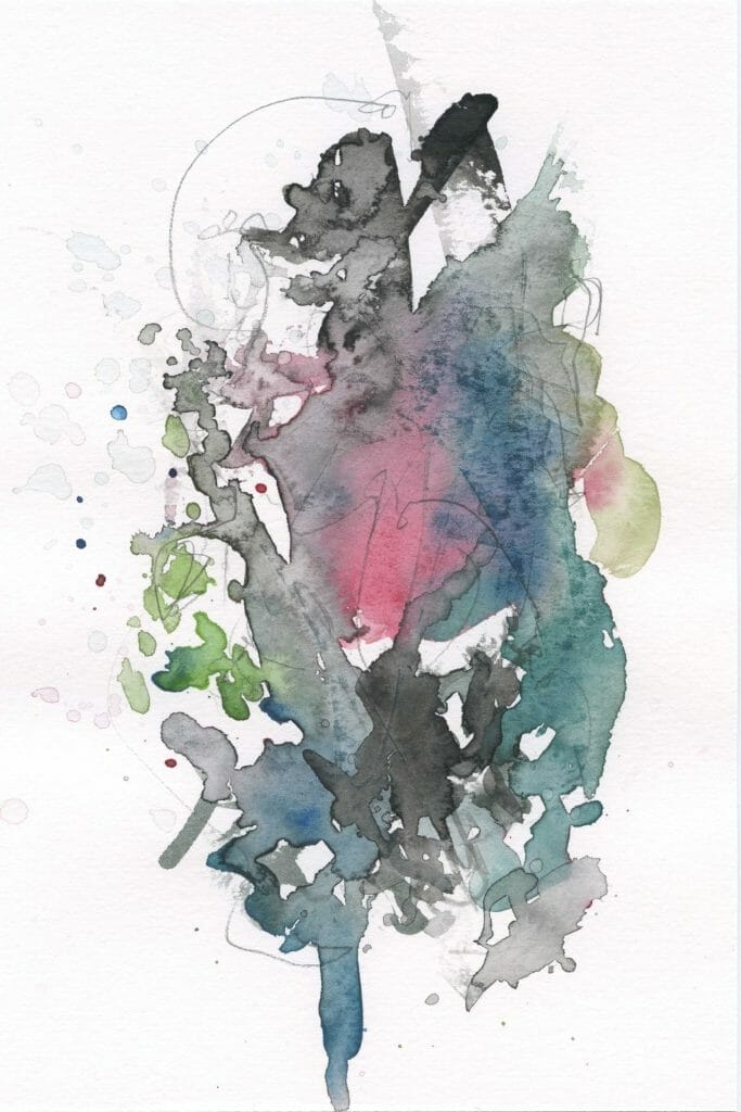 emphasis abstract watercolor painting