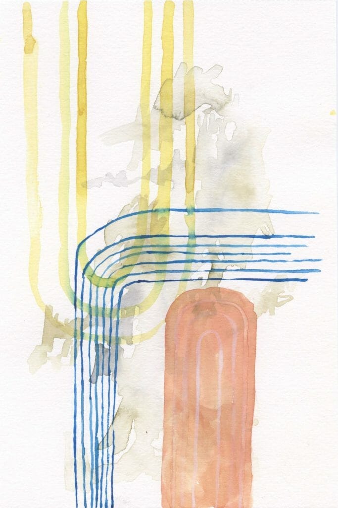 alarm abstract watercolor painting