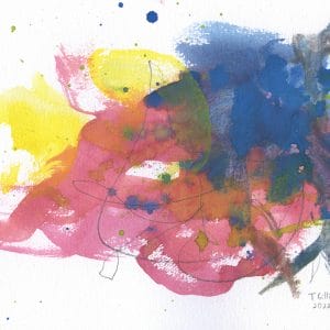 the gift abstract watercolor painting
