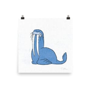The Contented Walrus 10x10 Art Print